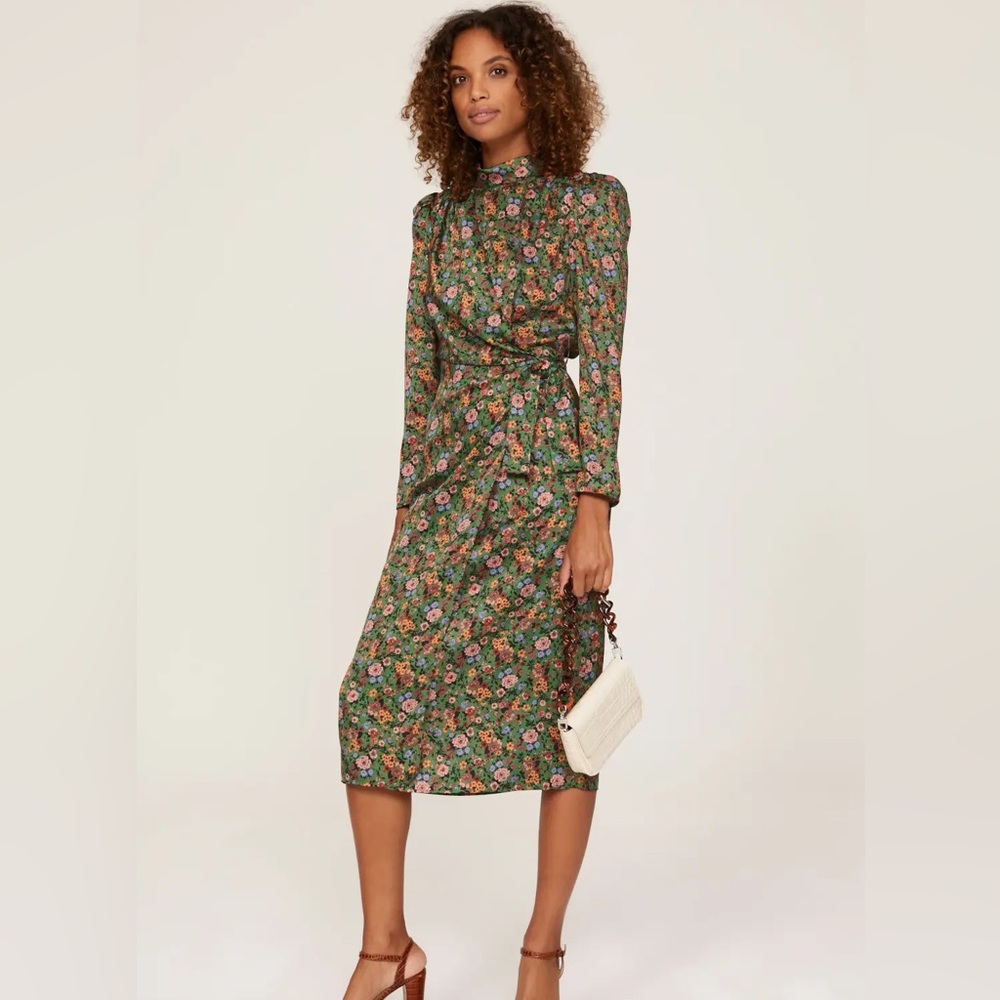 Sandro Lueur Autumn Floral Midi dress